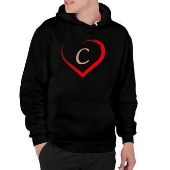 Letter C Initial Valentines Day Couple Gifts For Him And Her Hoodie | Mazezy