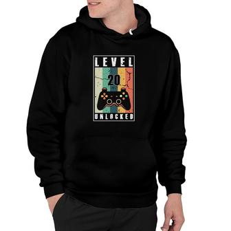 Level 20 Unlocked Quickly Awesome Since 2002 So Cheers To 20Th Birthday Hoodie - Seseable