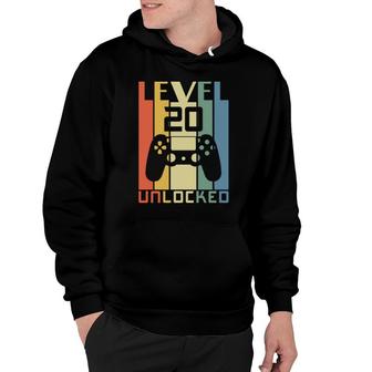 Level 20 Unlocked Since 2002 And I Have 20Th Birthday Party Hoodie - Seseable
