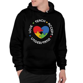 Love Teachers Acceptance Understanding And Great Students Hoodie - Seseable