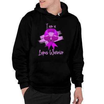 Lupus Warrior Purple Awareness May Month Ribbon Lupus Gift Hoodie - Seseable