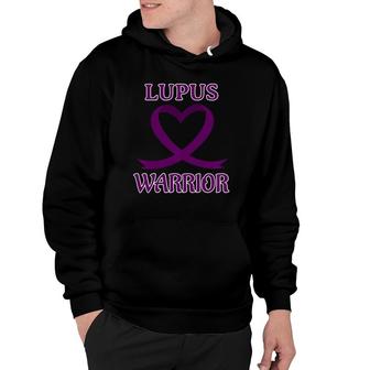Lupus Warrior Purple Heart Ribbon Awareness Hoodie - Seseable