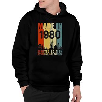 Made In 1980 Limited Edition 42 Years Of Being Awesome Hoodie - Seseable