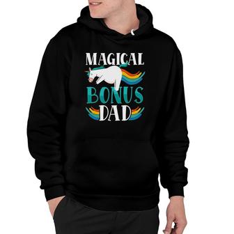 Magical Bonus Dad Proud Stepfather Cute Unicorn Step Dad Hoodie - Seseable