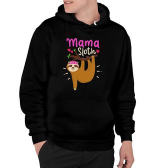 Mama Sloth Lazy Spirit Animal Mom Family Matching Costume Hoodie - Seseable
