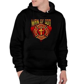 Man Of God Husband Hero Daddy Protector Cross Version Hoodie - Seseable