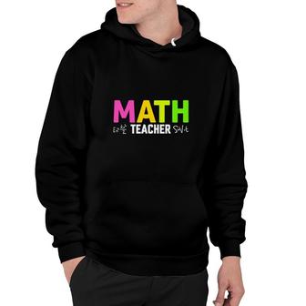 Math Teacher Basic Colorful Formula Design Hoodie - Seseable