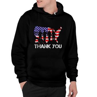 Memorial Day 4Th Of July Thank You Soldiers Retro Vintage Hoodie - Seseable