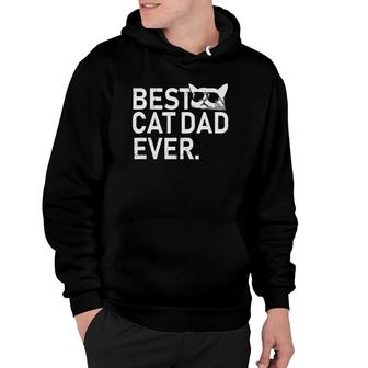 Mens Best Cat Dad Ever Fathers Day Funny Cat Daddy Gift For Men Hoodie - Seseable