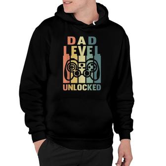 Mens Dad Level Unlocked Gaming Daddy To Be Soon To Be Father Hoodie - Thegiftio UK