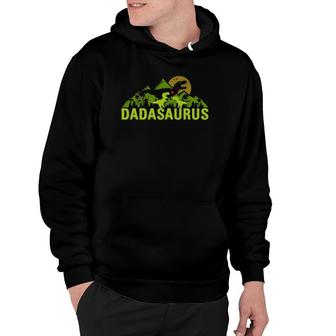 Mens Dada Saurus 2 Kids Dad Dinosaur Xmas Dadasaurus Fathers Day Hoodie - Seseable