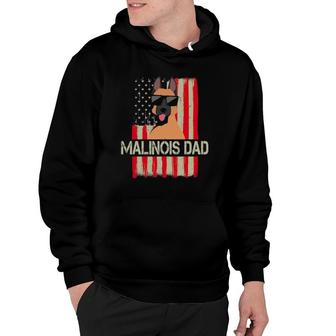 Mens Funny Belgian Malinois Dad American Flag 4Th Of July Hoodie - Seseable