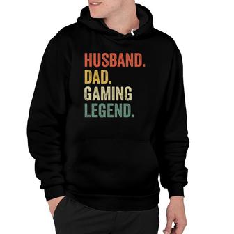 Mens Gamer Dad Funny Husband Dad Video Game Legend Fathers Day Hoodie - Seseable