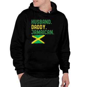 Mens Jamaican Dad Fathers Day Husband Daddy Jamaica Flag Hoodie - Seseable