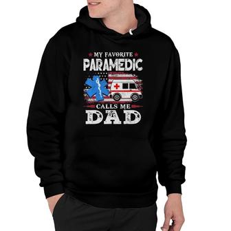 Mens My Favorite Paramedic Calls Me Dad Usa Flag Dad Father Gift Hoodie - Seseable