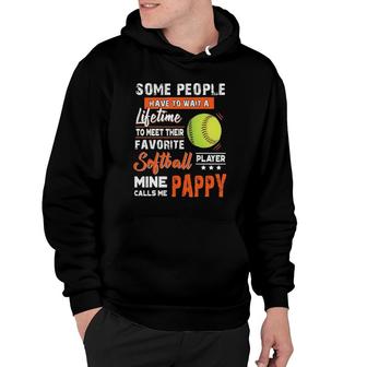 Mens My Favorite Softball Player Calls Me Pappy Hoodie - Seseable