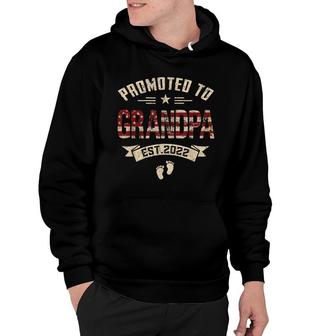 Mens New Grandpa Promoted To Grandpa Est2022 Hoodie - Seseable