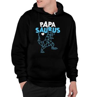 Mens Papasaurus Trex Dinosaur Fathers And Grandparents Day Hoodie - Seseable