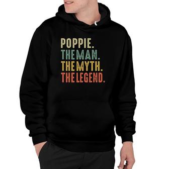 Mens Poppie The Man The Myth The Legendfathers Day Hoodie - Seseable