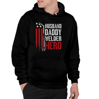 Mens Proud Welding Husband Daddy Welder Hero Weld Fathers Day Hoodie - Seseable