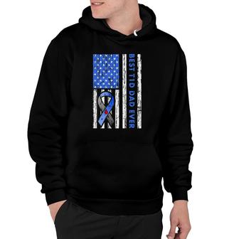 Mens T1d Dad Type 1 Diabetes American Flag Fathers Day Gift Idea Hoodie | Mazezy UK