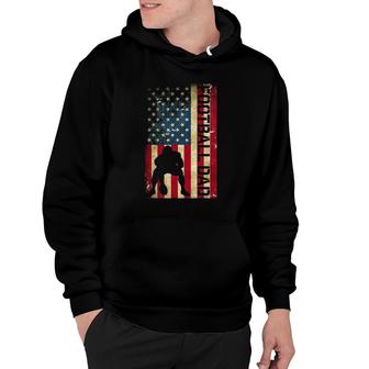 Mens Usa Flag Football Dad - Pittsburgh Lineman Fathers Day Gift Hoodie - Seseable