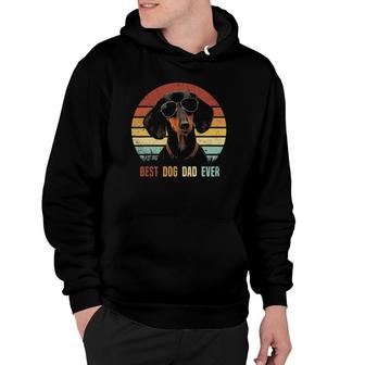 Mens Vintage Best Dog Dad Ever Dachshundfathers Day Gifts Hoodie - Seseable