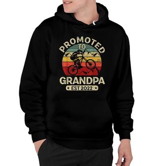 Mens Vintage Promoted To Grandpa 2022 Mountain Biking Grandpa Hoodie - Seseable