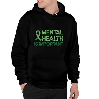Mental Health Green Ribbon Anxiety Mental Health Awareness Hoodie - Seseable