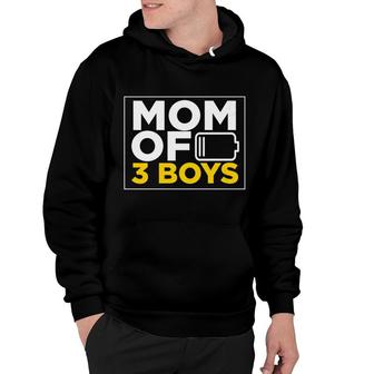 Mom Of 3 Boys Christmas Gift From Son For Women Mommy Hoodie - Monsterry