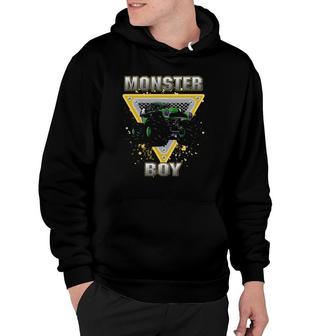 Monster Truck Boy Monster Truck Racing Hoodie - Thegiftio UK