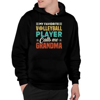 My Favorite Volleyball Player Calls Me Grandma Vintage Hoodie - Seseable