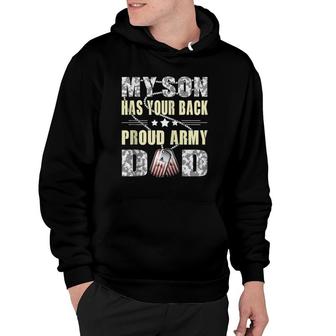 My Son Has Your Back - Military Father Proud Army Dad Gifts Zip Hoodie - Seseable