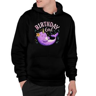 Narwhal Birthday Girl Party Supplies Family Matching Costume Hoodie - Seseable