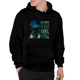 Never Underestimate The Power Of A Girl With A Book Library Ruth Bader Ginsburg Quote Hoodie - Seseable