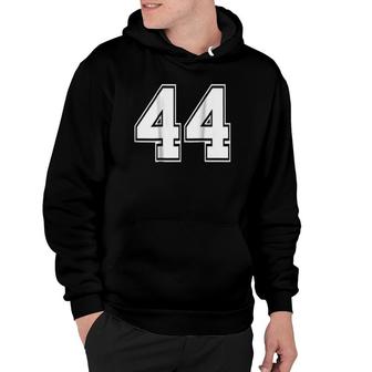 Number 44 Football Baseball Soccer Jersey Uniform Hoodie - Seseable
