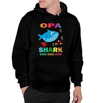Opa Shark Fathers Day Gift From Wife Son Daughter Hoodie - Seseable