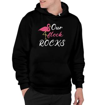 Our Flock Rocks Flamingo Mothers Day Christmas Gift Idea Hoodie - Thegiftio UK