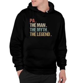 Pa The Man Myth Legend Funny Father Dad Christmas Gift Hoodie - Seseable