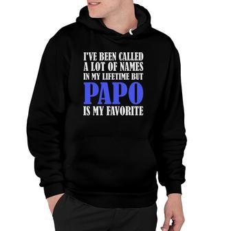 Papo Grandpa Names Grandfather Fathers Day Hoodie - Seseable
