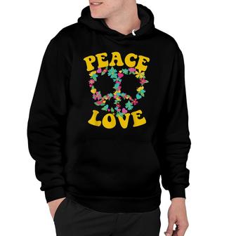 Peace Sign Love 60S 70S Tie Dye Hippie Halloween Costume Hoodie - Seseable