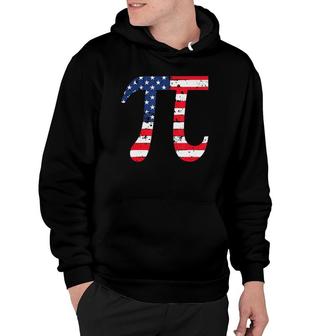 Pi Day American Flag Patriotic Math Nerd 314 July 4Th Gift Hoodie - Seseable
