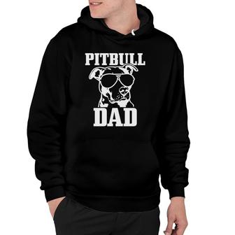 Pitbull Dad Funny Dog Pitbull Sunglasses Fathers Day Pitbull Hoodie - Seseable