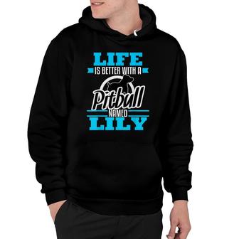 Pitbull Named Lily Dog Mom Dad Rescue Awareness Gift Hoodie - Seseable