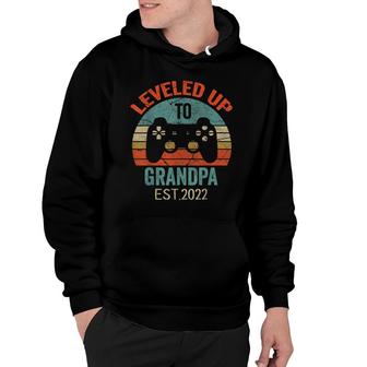 Promoted To Grandpa 2022 Leveled Up Grandpa Est 2022 Hoodie - Seseable