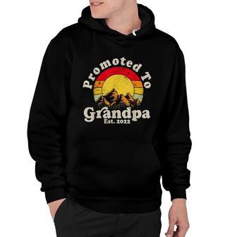 Promoted To Grandpa Est 2022 Men Vintage First Time Grandpa Hoodie - Seseable