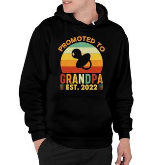 Promoted To Grandpa Est 2022 Pregnancy Announcement Vintage Hoodie - Seseable