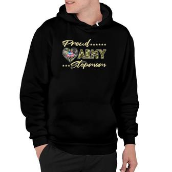 Proud Army Stepmom Us Flag Dog Tag Military Mom Family Gift Hoodie - Seseable