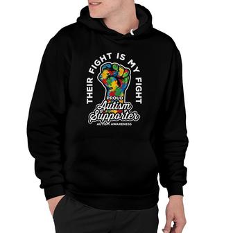 Proud Autism Supporter Their Fight Is My Fight Hoodie | Mazezy