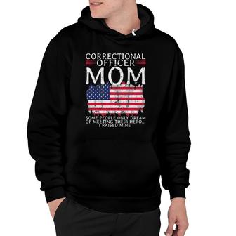 Proud Correctional Officer Mom Mother Usa American Flag Hoodie - Seseable